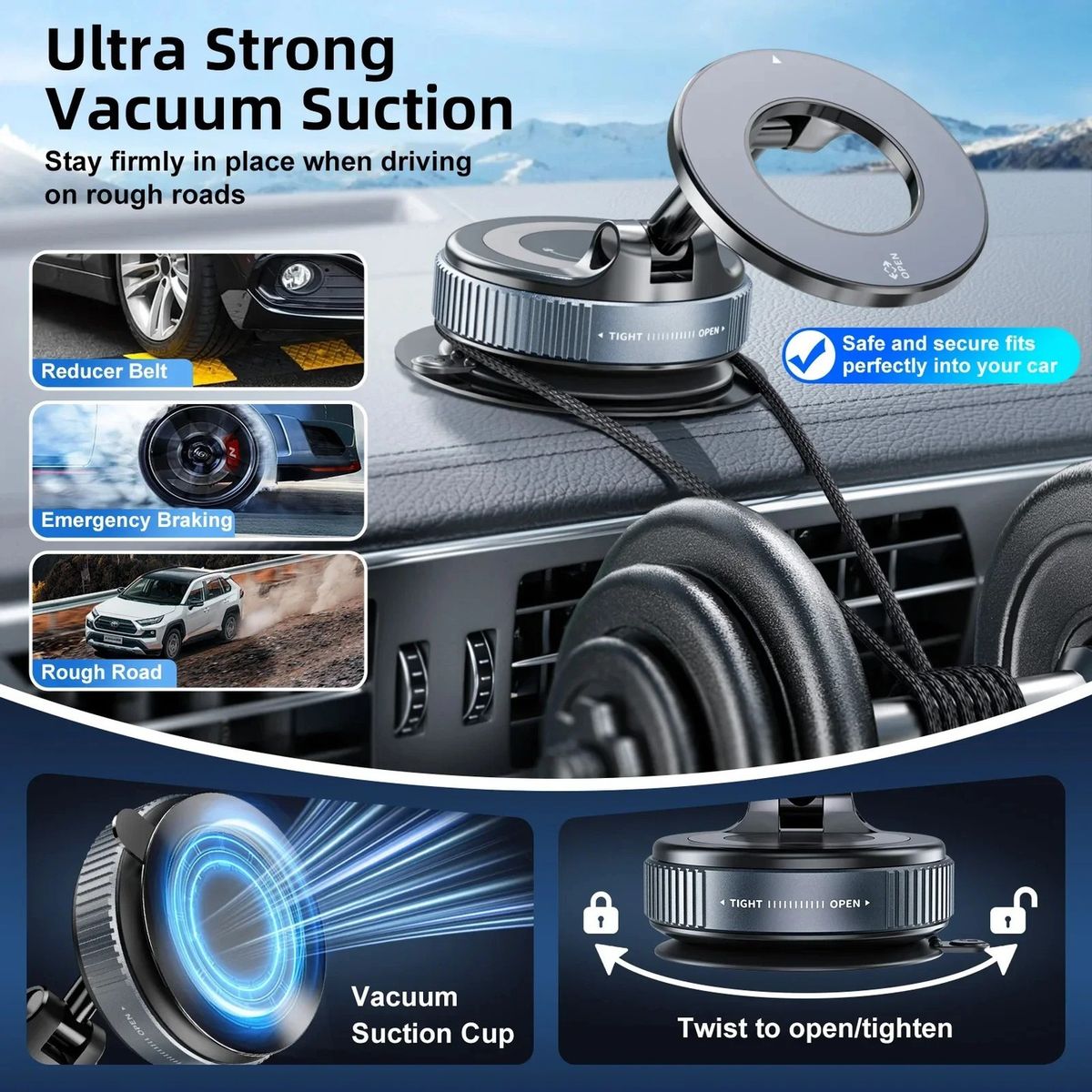 k007  Vacuum Magnetic Phones Holder